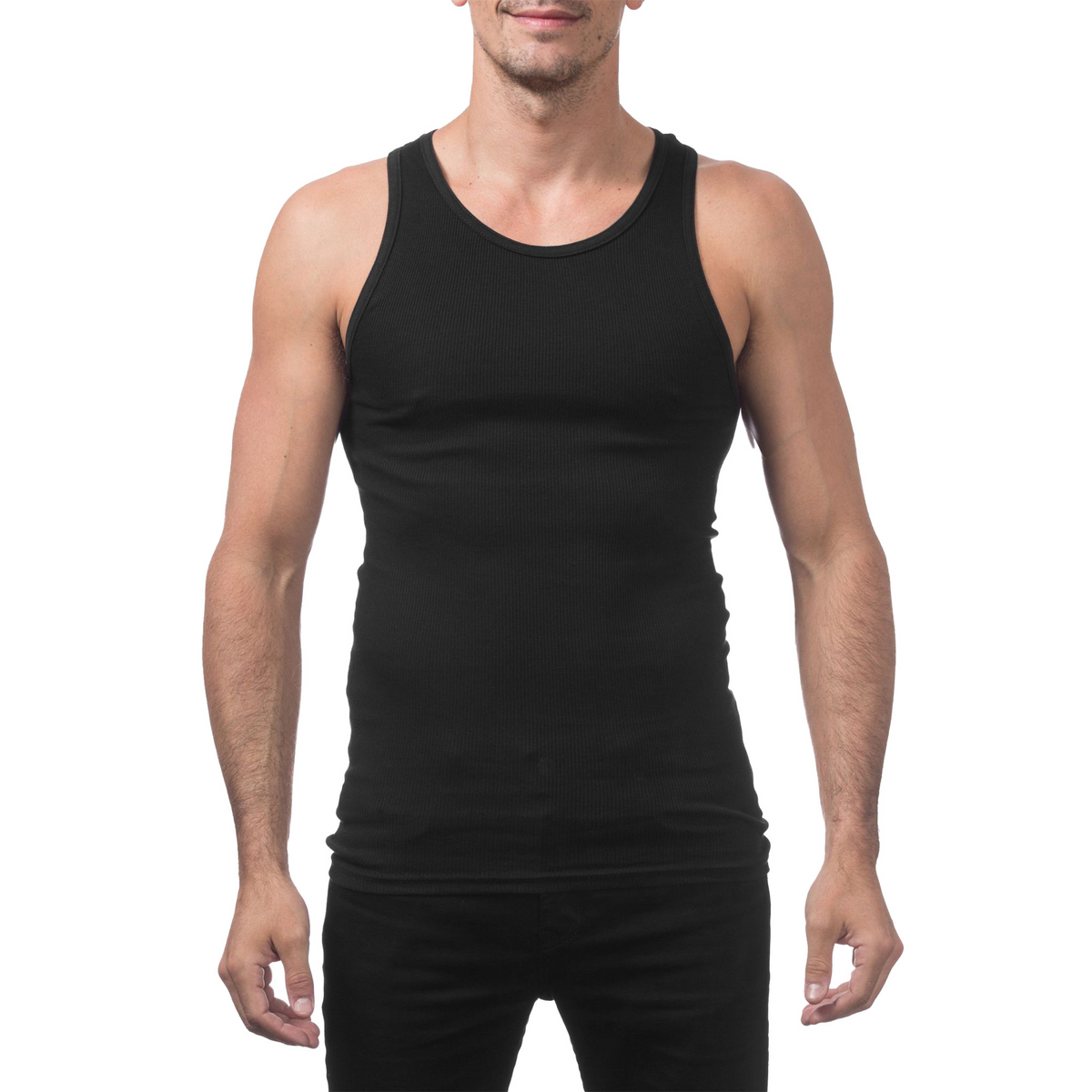 3 Pack Pro Club Men's Premium Ringspun Cotton Ribbed A-Shirt
