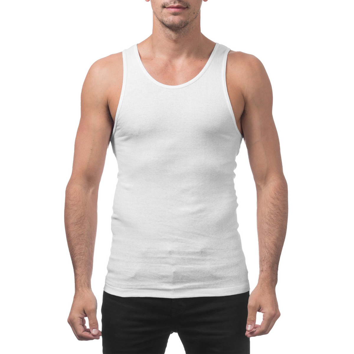 3 Pack Pro Club Men's Premium Ringspun Cotton Ribbed A-Shirt
