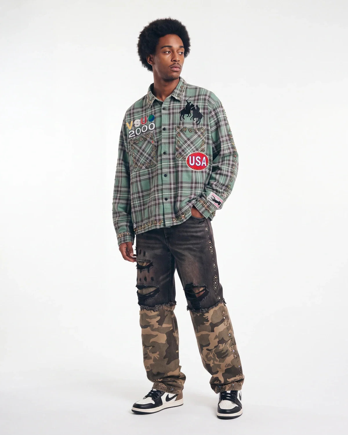 Vale Forever Jade Flannel Green