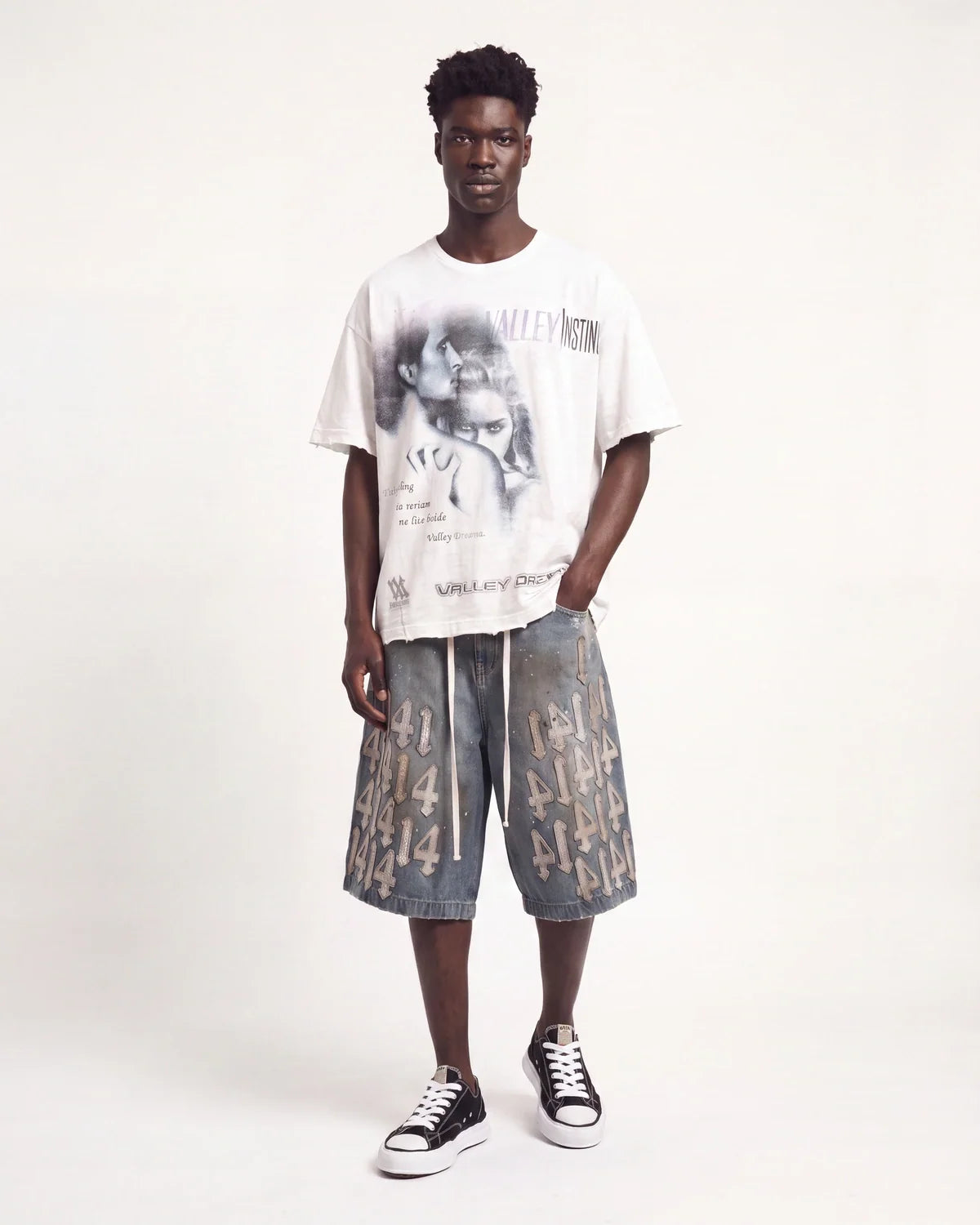 Vale Forever Lucky Charms Jorts Blue/White
