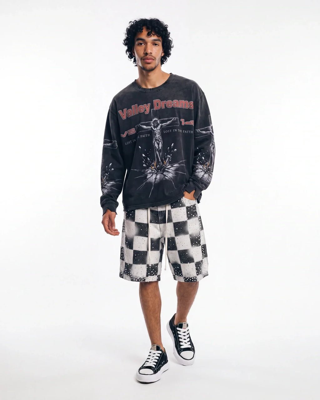 Vale Forever Concrete Cross L/S Tee Black