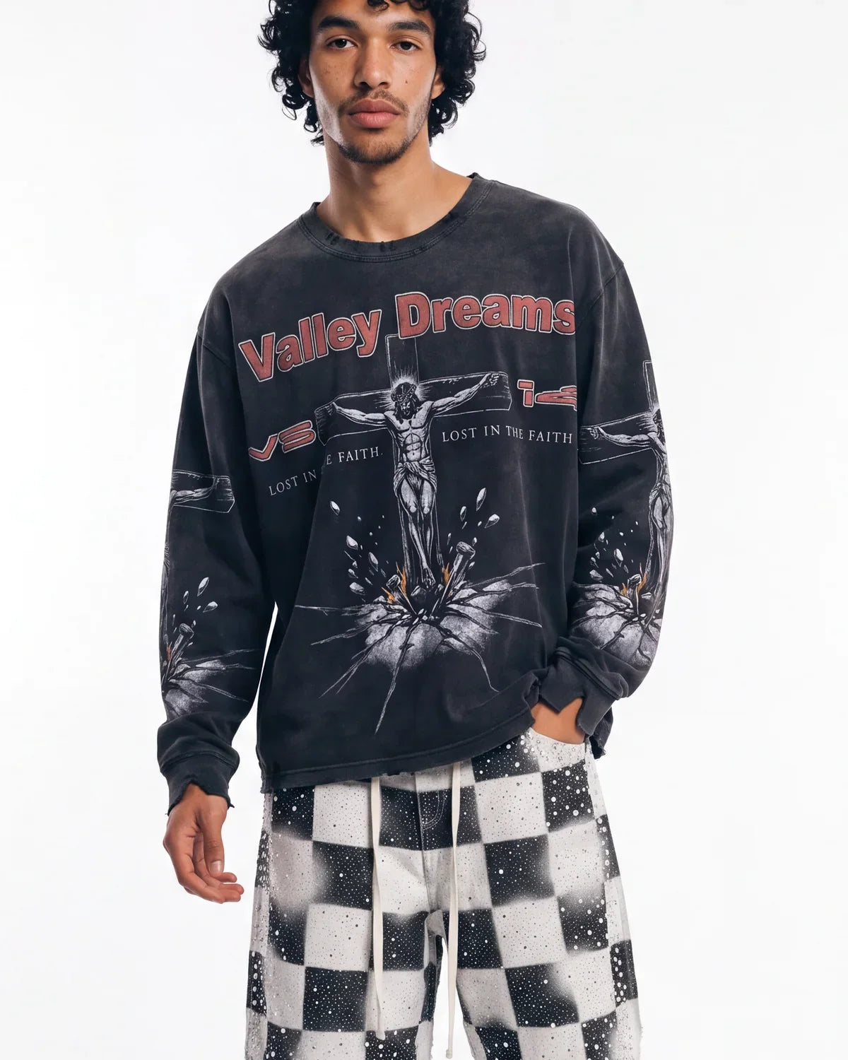 Vale Forever Concrete Cross L/S Tee Black