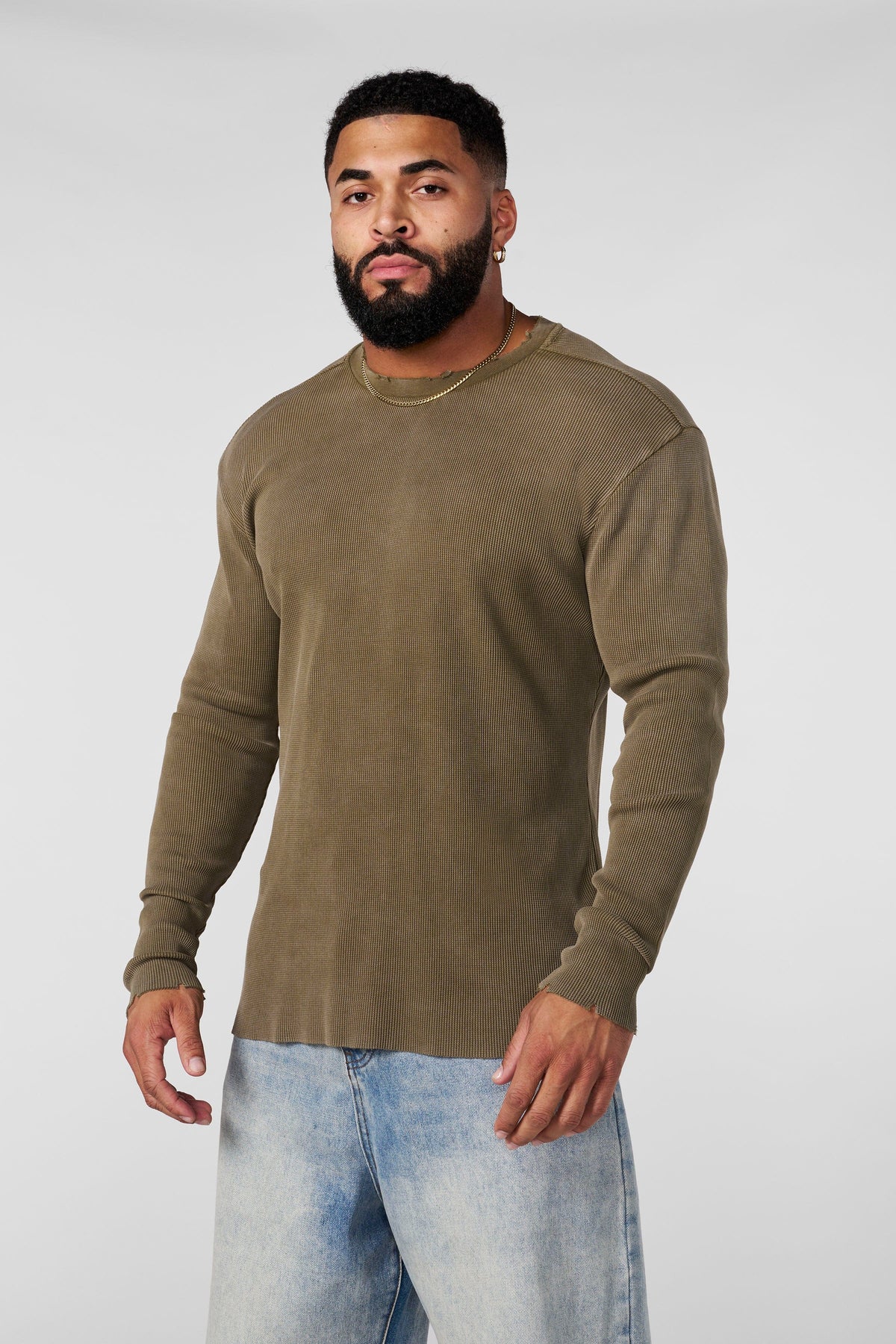 8094 - Tailored Waffle Longsleeves