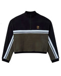 GV Gallery Women's Cropped Quarter Zip Black