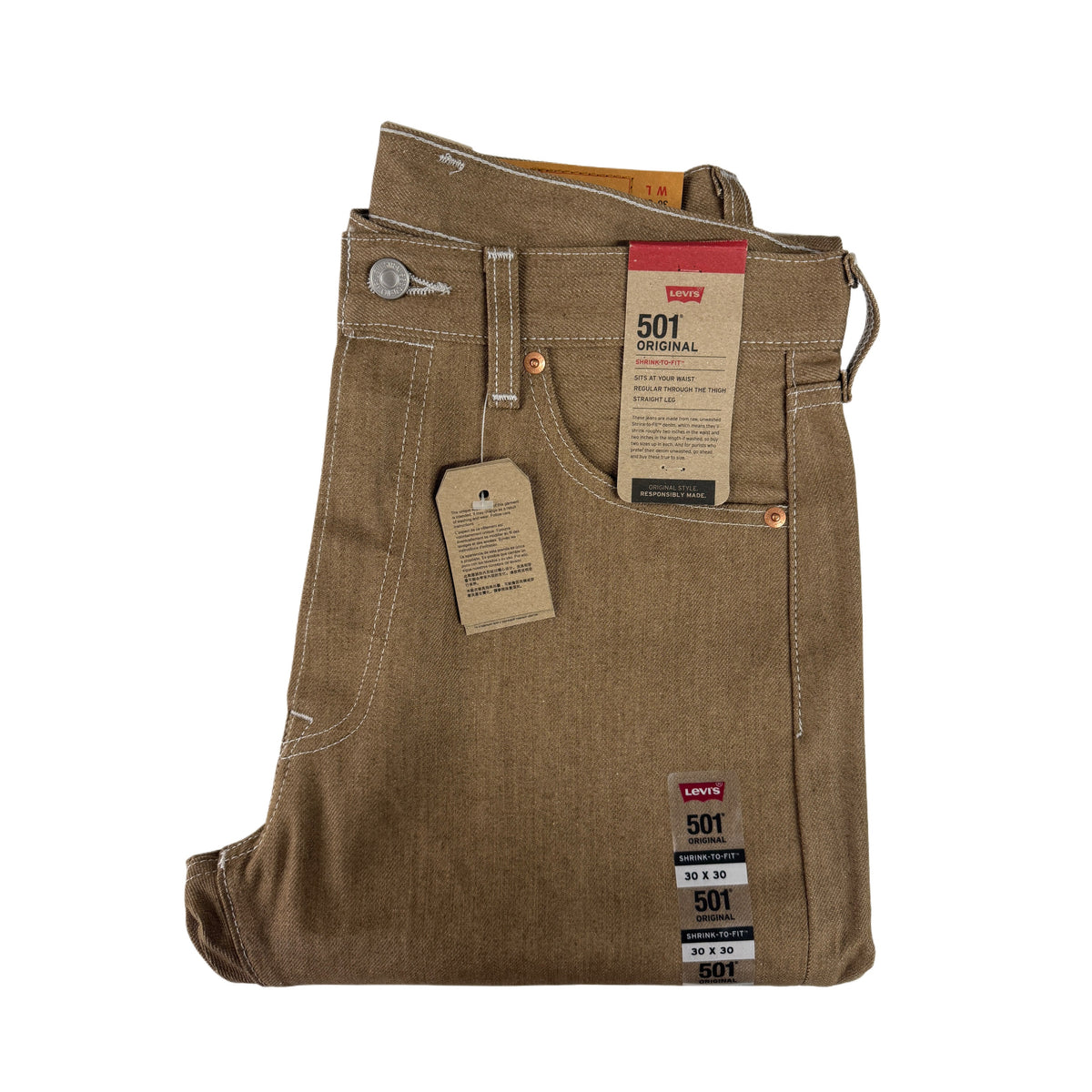 Levi's 501 Shrink-to-Fit - Denim Khaki
