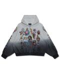 Righteous Faded Risen Zip Up Hoodie Grey