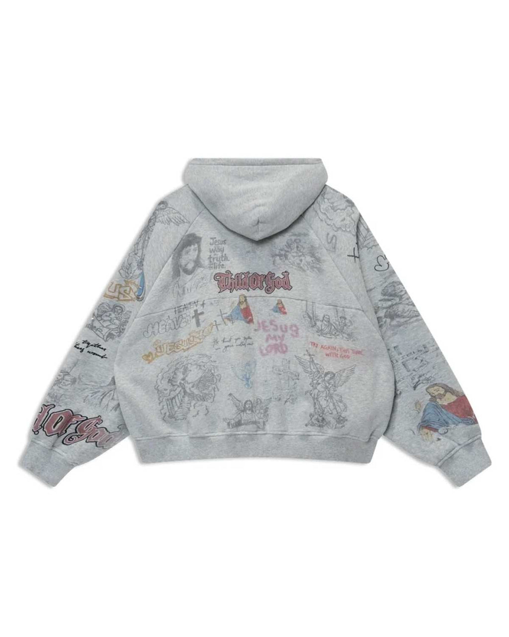 Righteous Jesus My Lord Zip Up Hoodie Grey