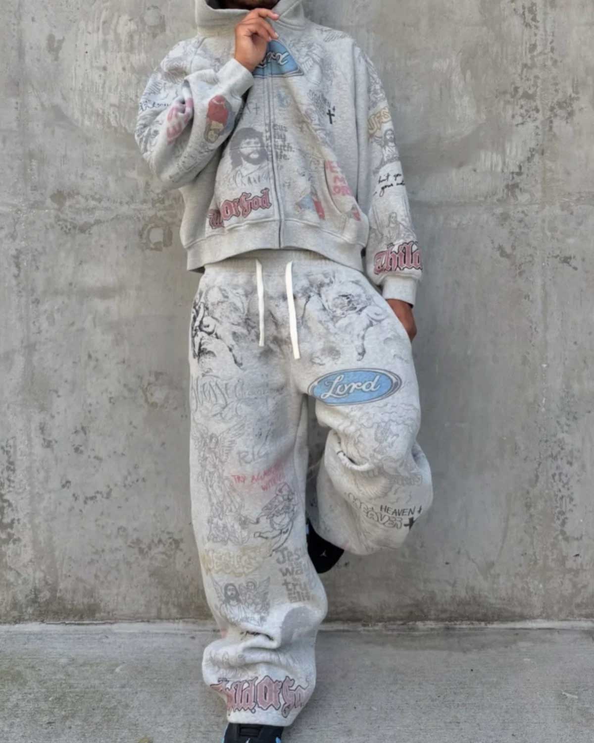 Righteous Jesus My Lord Zip Up Hoodie Grey