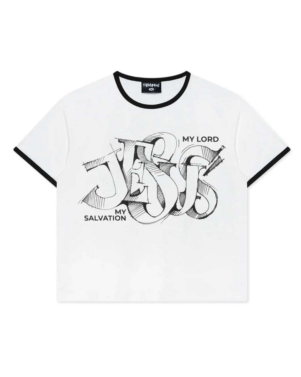 Righteous My Salvation Ringer Tee White