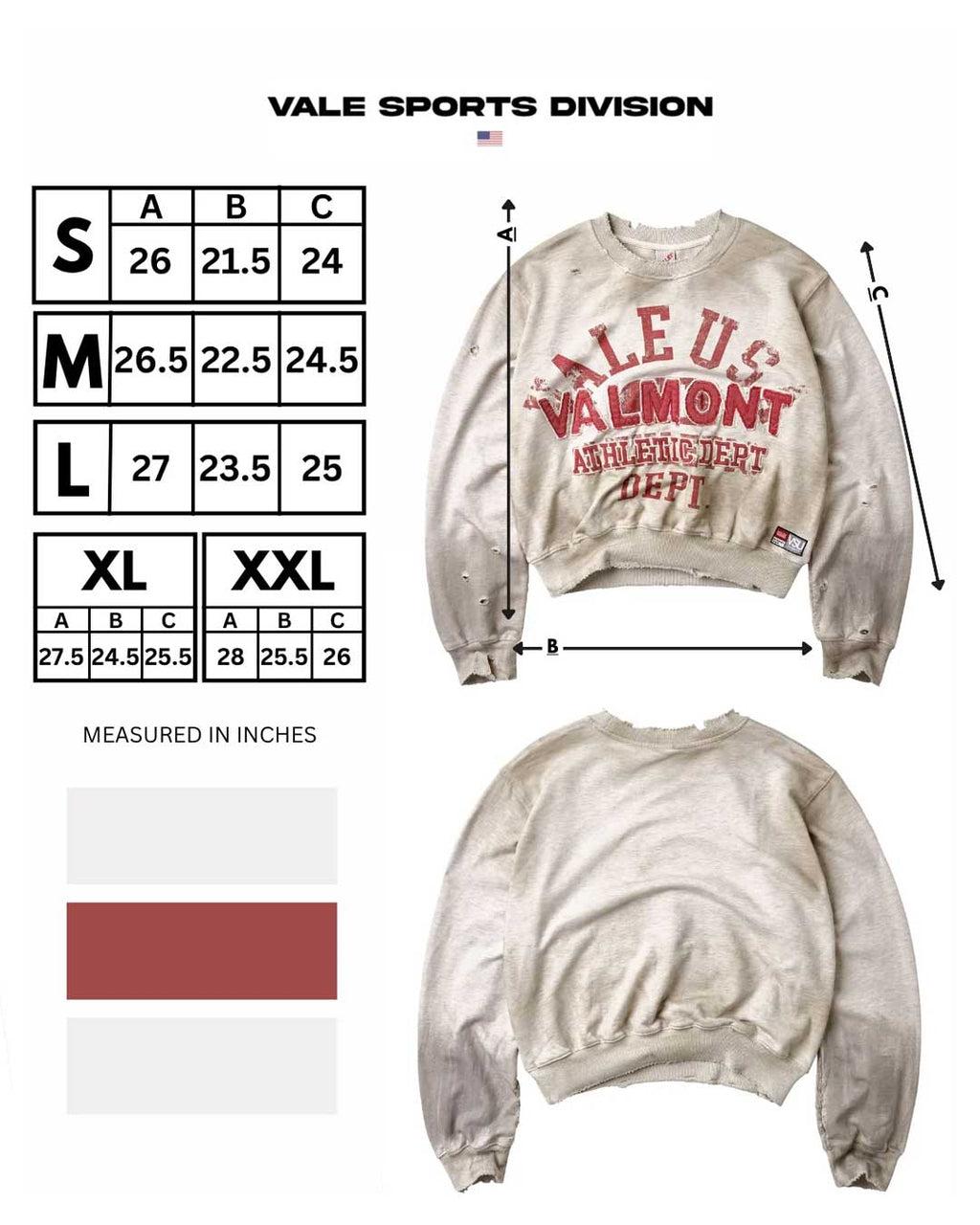 Vale Forever Valemont Pullover Crewneck Grey