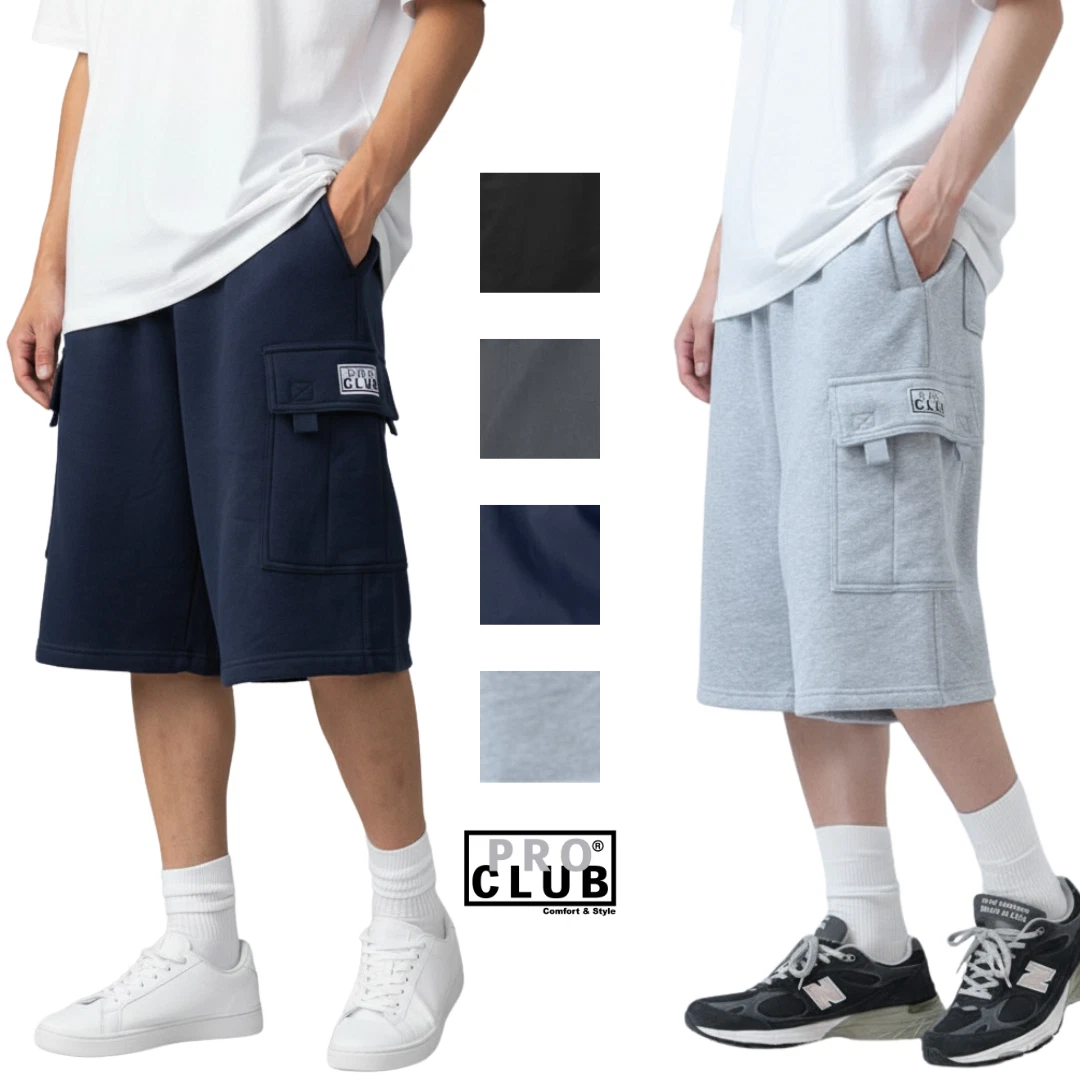 Pro Club Men's Fleece Cargo Shorts